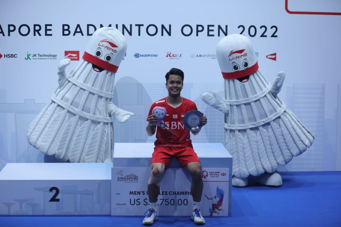 Ginting Sempurnakan Gelar Indonesia di Singapore Open 2022