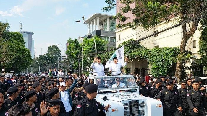 Anies dan Cak Imin Tiba di Kantor KPU Daftar untuk Pilpres 2024