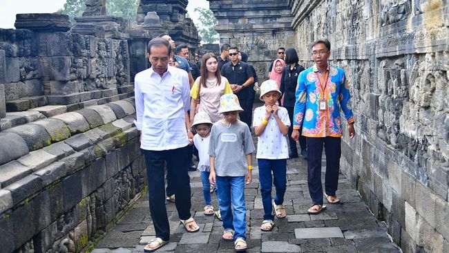 Jokowi Apresiasi terkait Pengaturan Pengunjung ke Atas Candi Borobudur