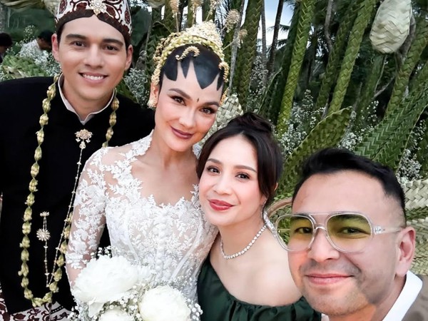 Harga Gaun Nagita saat Kondangan Luna Maya dan Maxime Ternyata Setara Motor Matic