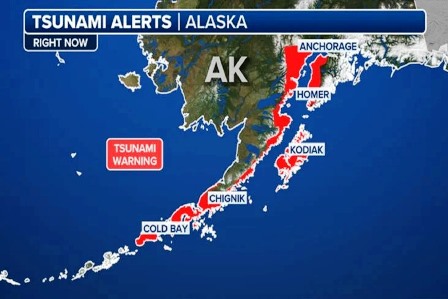 Gempa 7,3 Magnitudo Guncang Alaska, Peringatan Tsunami Sempat Dikeluarkan