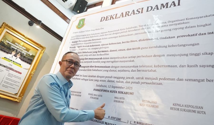 Ayep Zaki Gelar Deklarasi Damai jadikan Kota Sukabumi Rumah Bersama