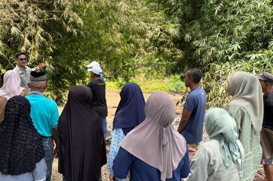 Teguh Iswara Tinjau Lokasi Pembangunan Jembatan Sungai Bunne
