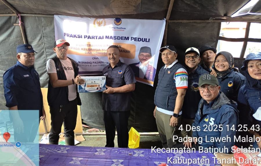 Shadiq Salurkan Bantuan untuk Korban Banjir dan Galodo di Malalo