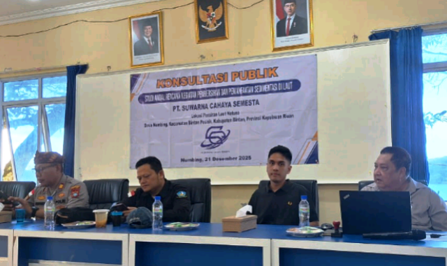 Studi Amdal Pembersihan dan Pemanfaatan Hasil Sedimen Laut PT Suwarna Cahaya Semesta