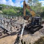 Pembangunan Tujuh Jembatan Bailey dan Armco Perlihatkan Kemajuan, Fasilitas Umum Dibersihkan