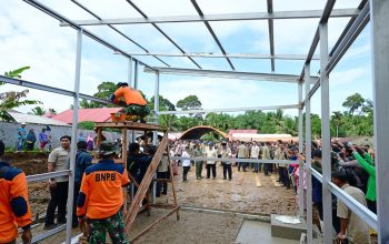 Target 15.000 Unit dalam Tiga Bulan, Kawasan Huntara Dilengkapi Fasilitas Umum