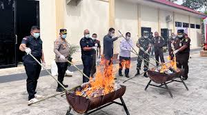 Pengembalian Kendaraan, 28,9 Kg Narkotika Hingga 4.599 Knalpot Brong Dimusnahkan